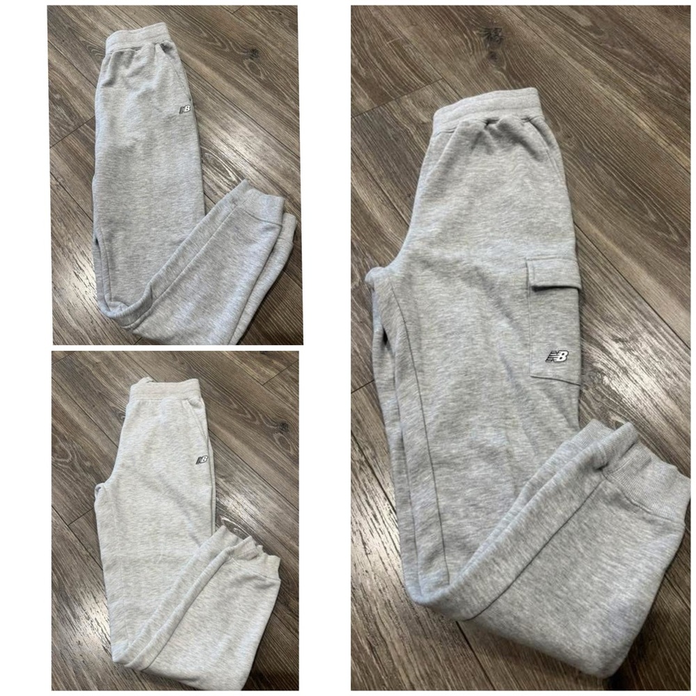Boys New Balance Heather Gray Jogger Sweatpants with Cargo Pocket (14/16)